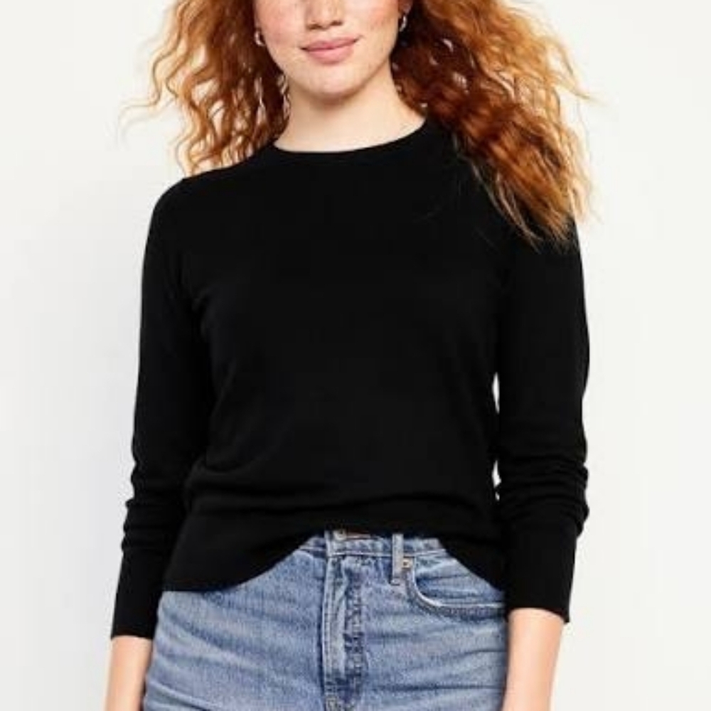 Old Navy SoSoft Lite Crew-Neck Sweater Black Jack S Tall